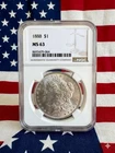 1888 S$1 Morgan Silver Dollar MS 63 NGC