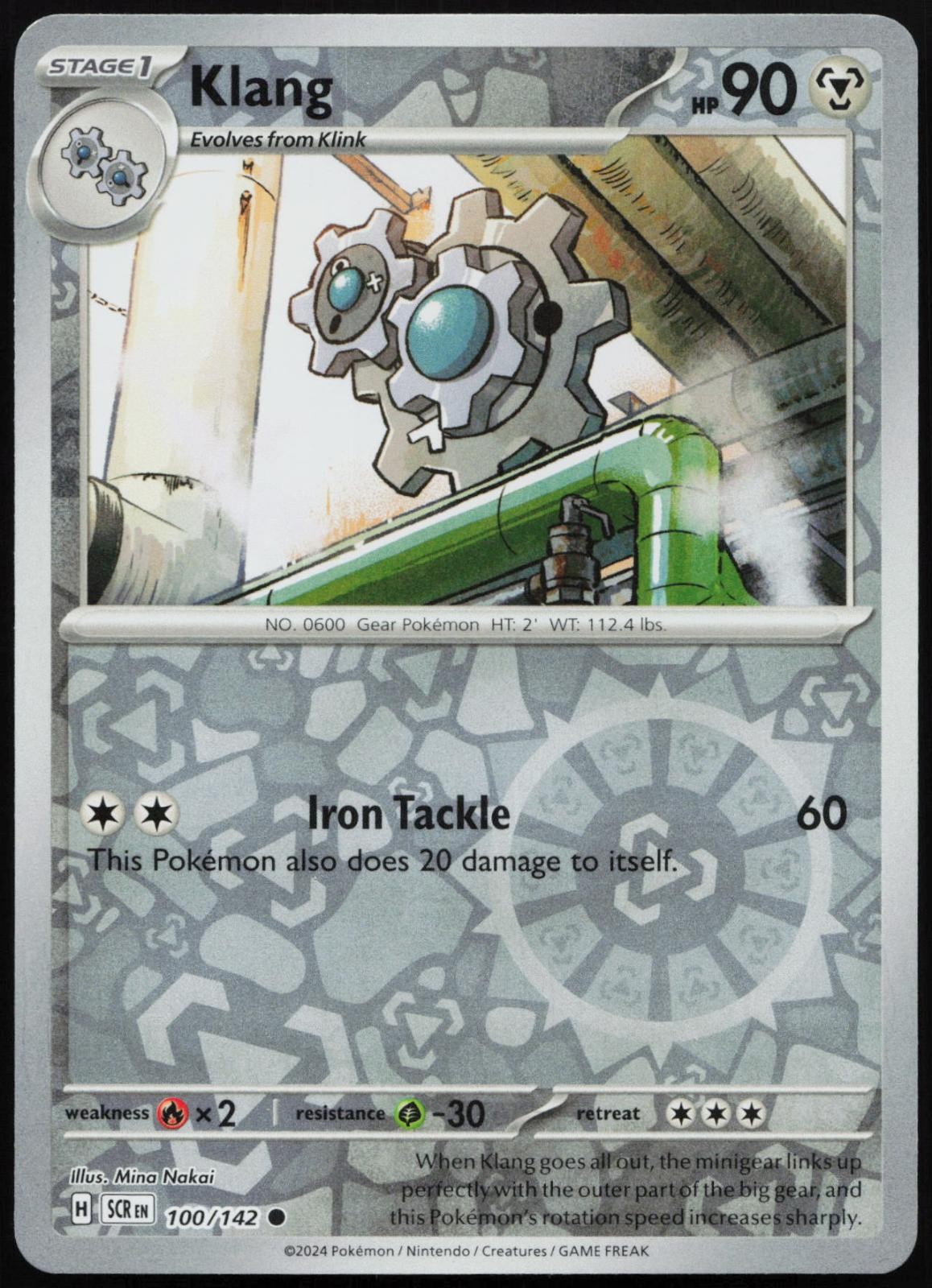 Klang 100/142 Common Stellar Crown Pokemon Reverse Holo LP