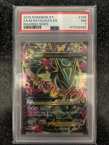 M Rayquaza EX Full Art Holo PSA 6 Roaring Skies 105/108