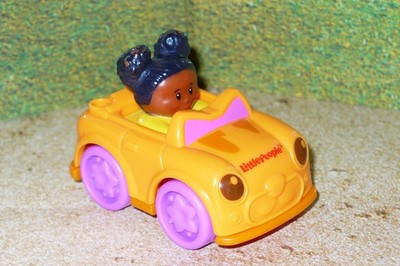 Fisher Price Little People Car  ~ Wheelies ~  Tessa in Orange Car