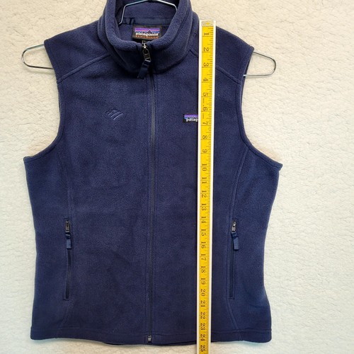 Nuevo con etiquetas Chaleco Patagonia Para Mujer Talla S Azul Marino Cremallera Completa Vellón Exterior Logo BofA - Imagen 11 de 12