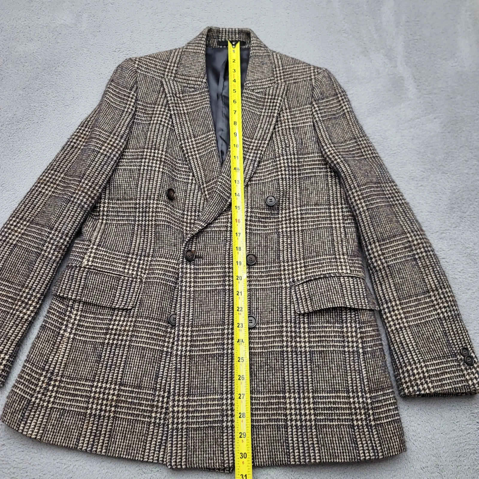 Officine Generale Manon Jacket Blazer Mens Small ( 36"Waist) Houndstooth Wool image 15