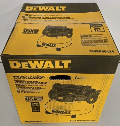 Dewalt 6 Gal. 165 PSI Electric Pancake Air Compressor DWFP55126