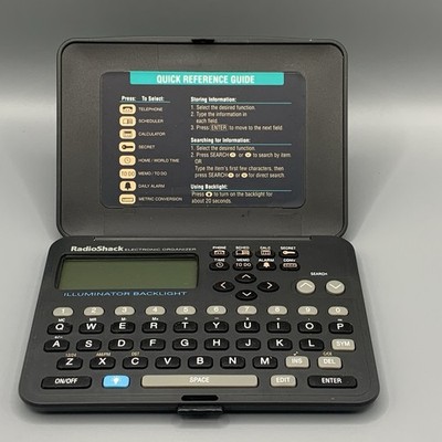 RadioShack EC-396 elektronischer Organizer mit neuen Batterien schwarz getestet sehr guter Zustand