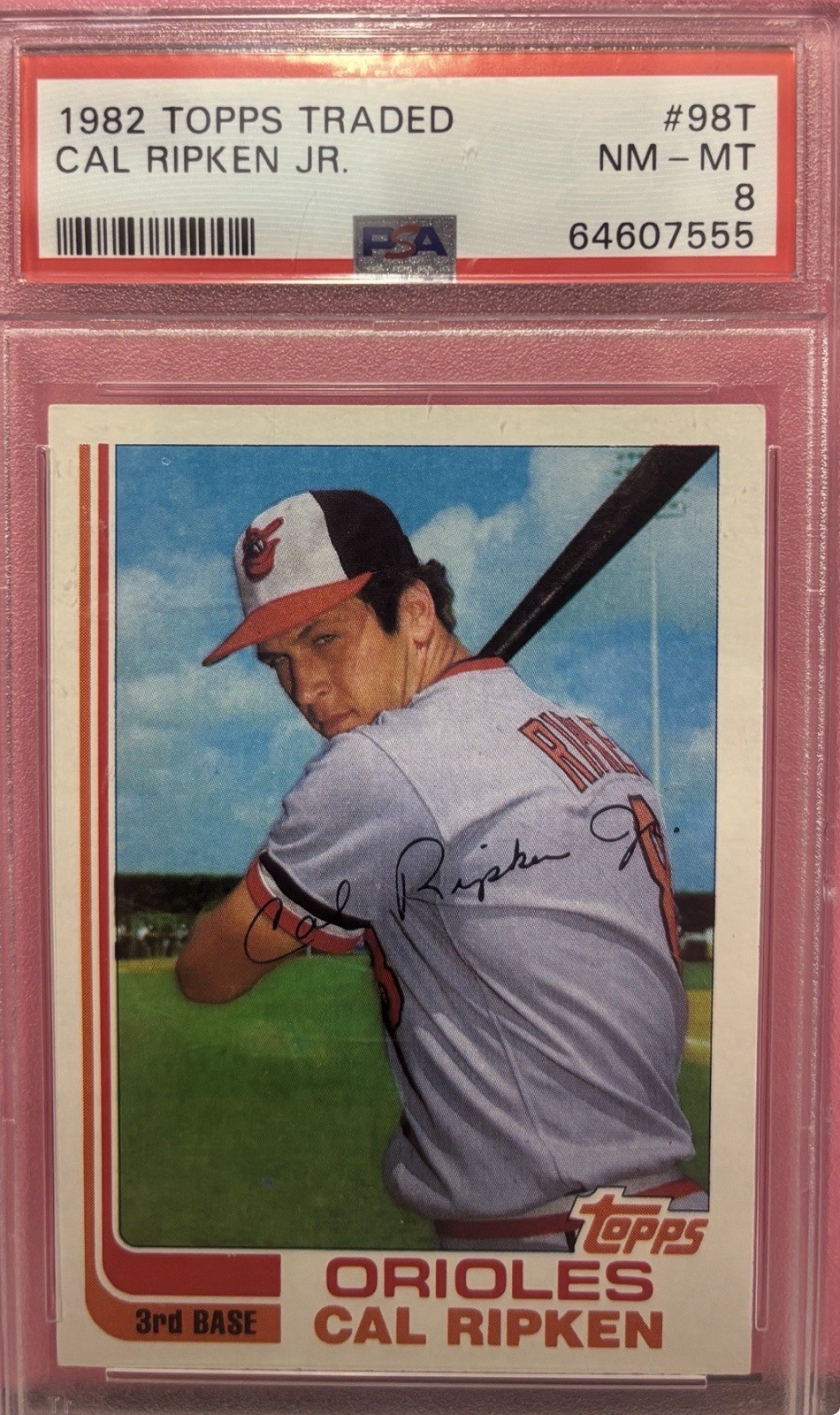 1982 TOPPS TRADED #98T CAL RIPKEN JR. ROOKIE RC PSA 8