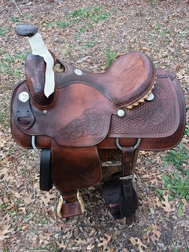 15" Crates Mike Beers Team Roping Saddle 