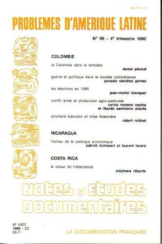 PROBLEMES D'AMERIQUE LATINE N° 98 - 4e trimestre 1990 - Picture 1 of 1