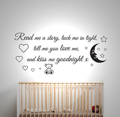 READ ME A STORY WANDSTICKER KINDERZIMMER VINYL AUFKLEBER TRANSFER 