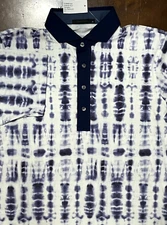 New Men Greyson Shibori Polo Golf Performance Shirt (MSP24K03-417)  Size Medium