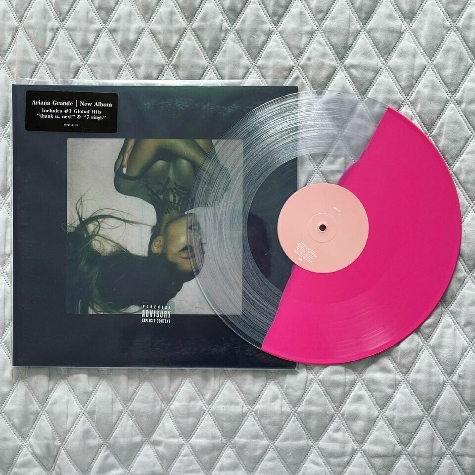 Ariana Grande Thank U, Next Vinyl Pink Clear Split Sealed LP