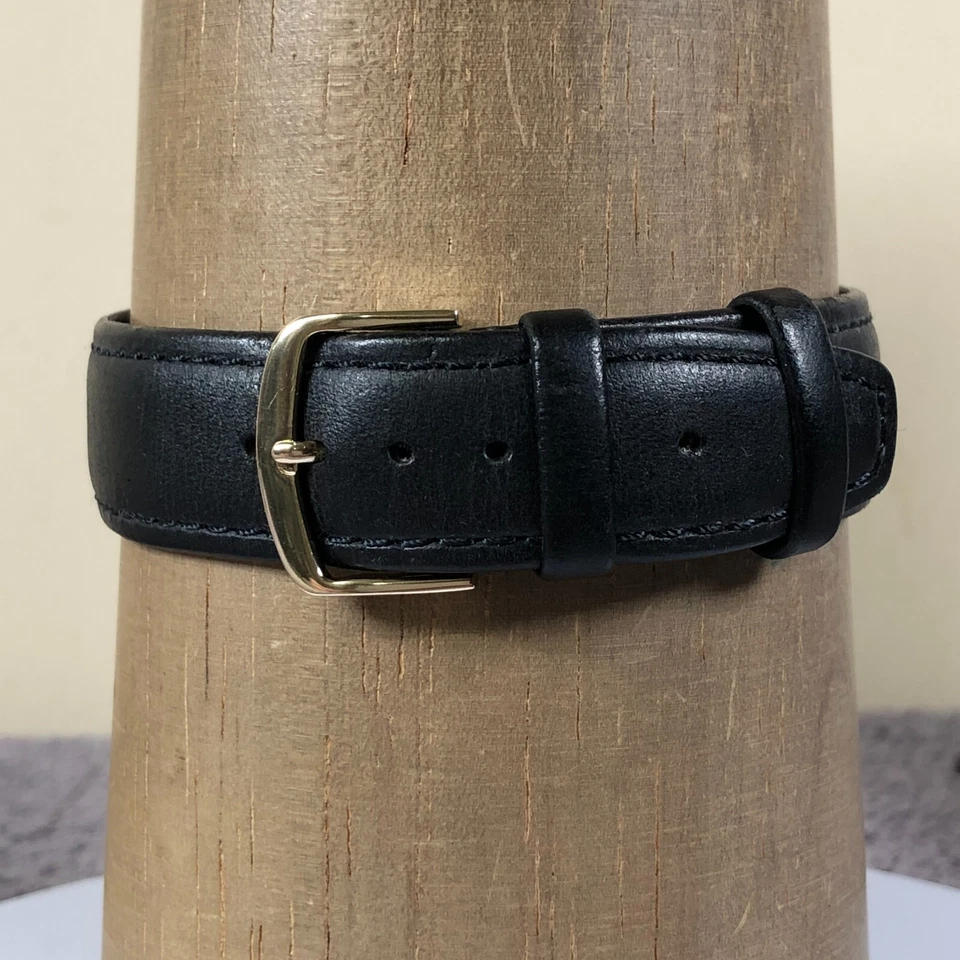 Wrangler Hero Men 91632 Dress Date Black Leather Quartz Analog 38mm Watch 8 3/4" - Image 4 of 4