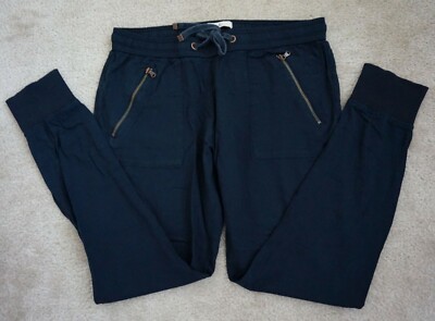 CKH Clockhouse Women's Navy Tie Waist Cargo Joggers Pants 38 EUR / Small S 6 US