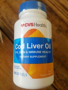 Cvs Health God Liver Oil Eye Skin Immune Health 100softgels Exp
