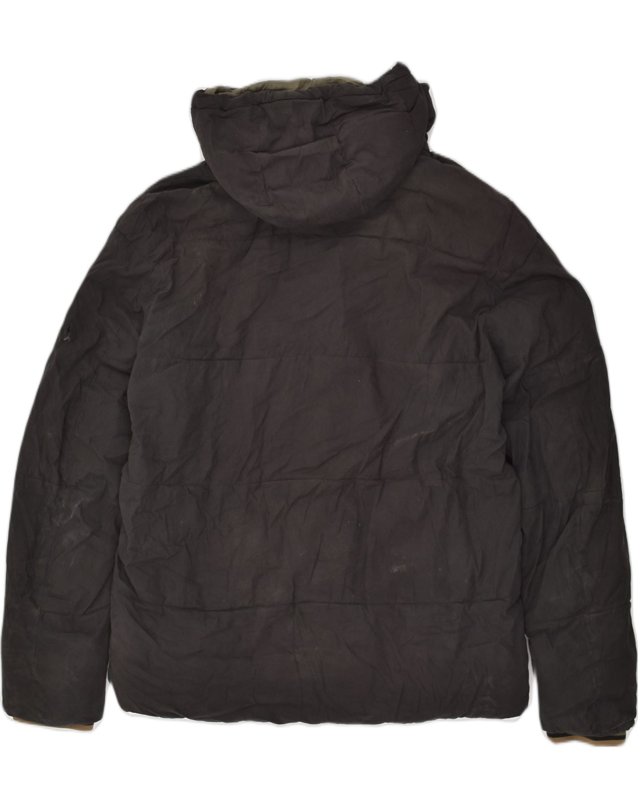 JACK & JONES Mens Hooded Padded Jacket UK 44 2XL Black Polyester AB10