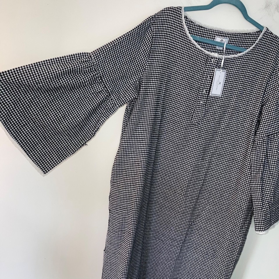 Petite Plume Nightgown Size Large Flannel West End Houndstooth