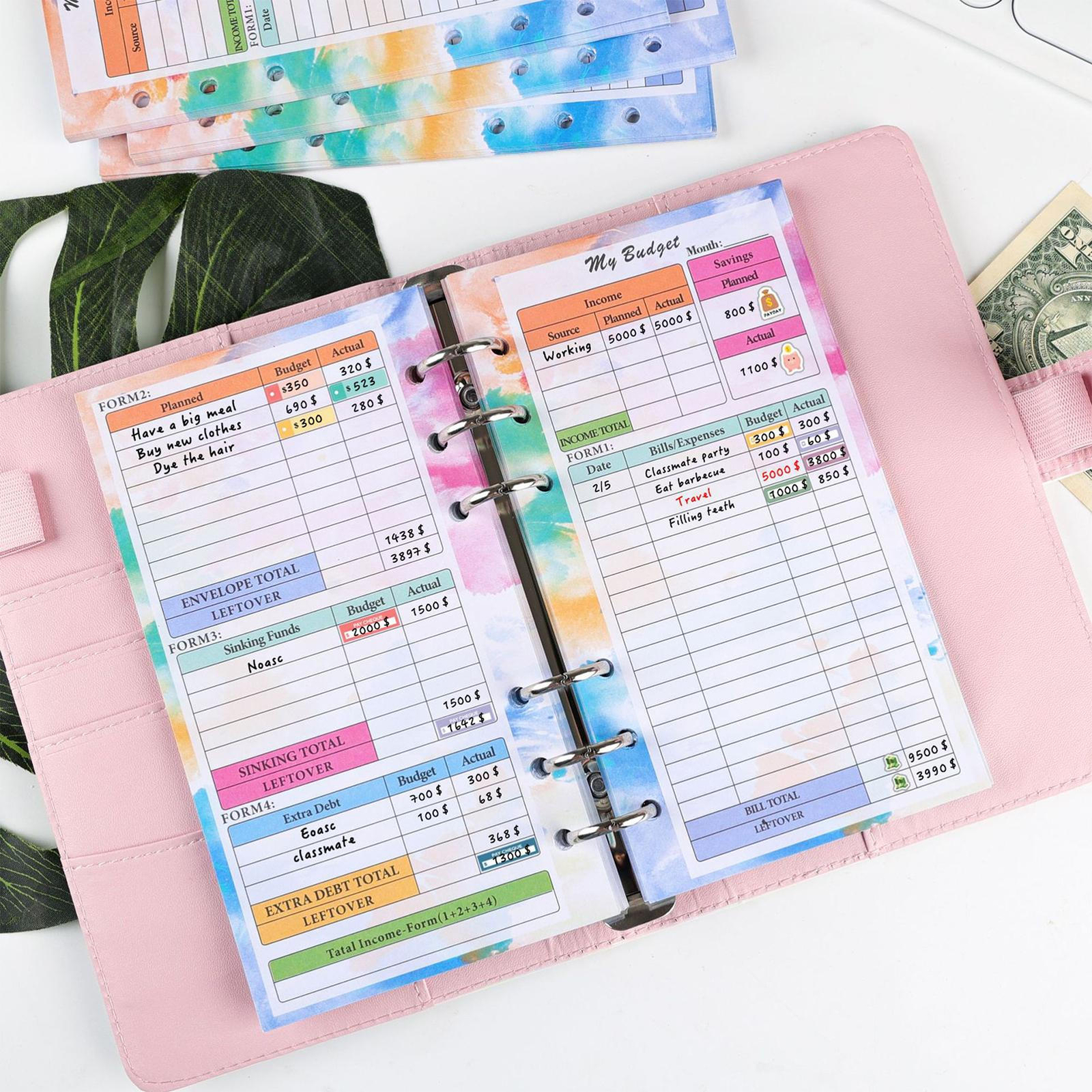 Refillable A6 Budget Planner Inserts Notebook A6 Monthly Weekly Planner Inserts eBay