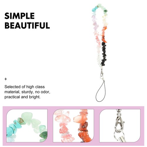 2 Pcs Amethyst Handy Dekoration Kreatives Rutschfestes Telefon-Lanyard - 第 8/12 張圖片