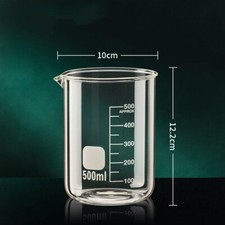 50ml - 1000ml Borosilicate Glass Beaker Lab Flask Measuring Cup Heat Resistant