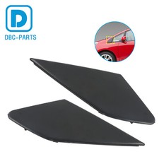 Pair Front Door Garnish Window Glass Plate Trim Cap For Honda 2009-2013 Fit