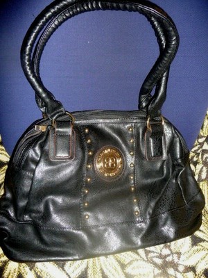 NWT LOVELY SPACIOUS BAG BLACK SOFT 3 POCKETS NICELY DECORATED