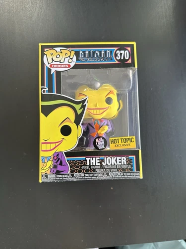 Funko Pop Batman Animated Series #370 The Joker Hot Topic Black Light Glow