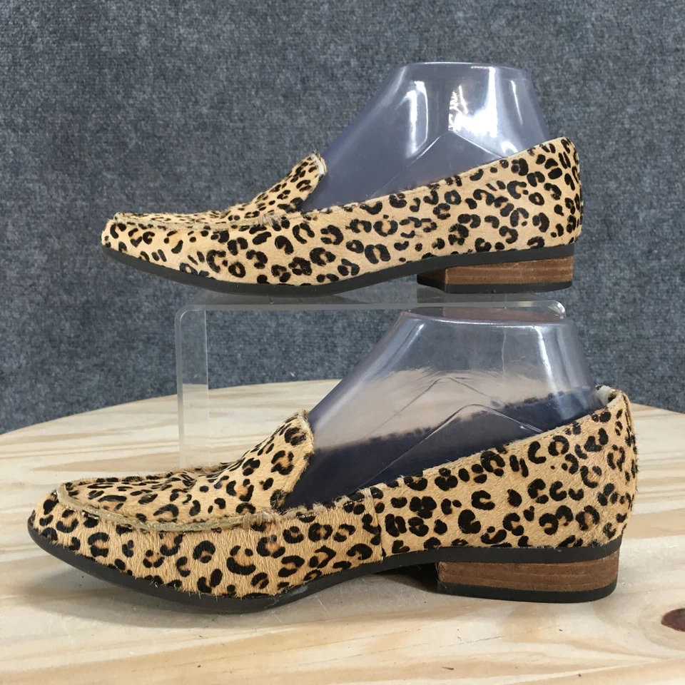 Zapatos Mocasines Dr Scholls Mujer 6 M Cuero Marrón Leopardo Punta Puntera Informales Foto 2 de 4