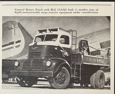 1946 Vintage Print Photo General Motors Truck with Heil 12-ft Lift B&W