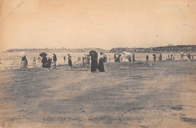 Old postcard 50 SAINT PAIR / LA PLAGE A L'HEURE DE LA TIDE LOW