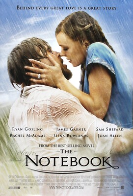 2004 The Notebook Movie Poster 11X17 Rachael McAdams Ryan Gosling Allie Duke  