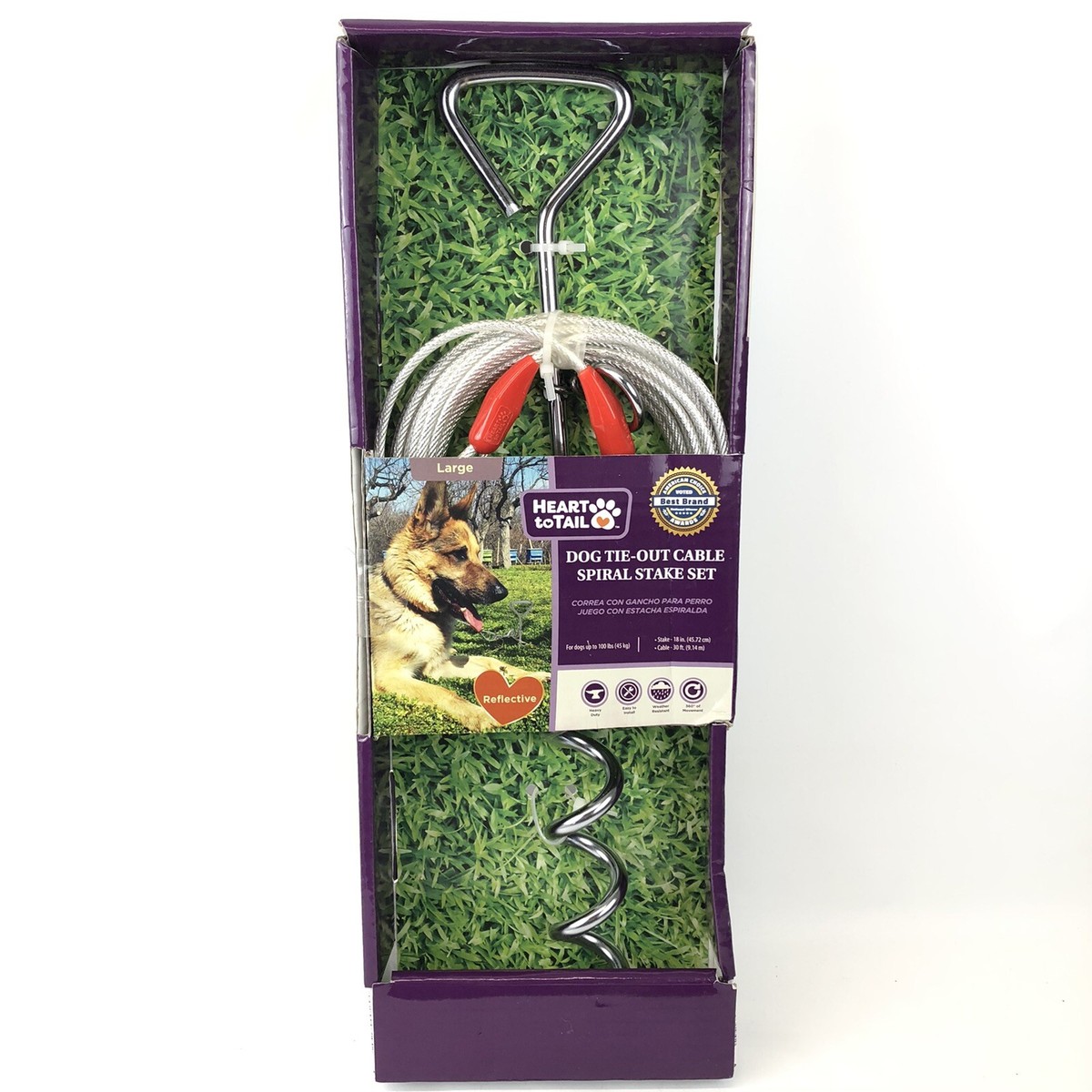 Heart To Tail Dog Cable Tie Out Kit Dog Run