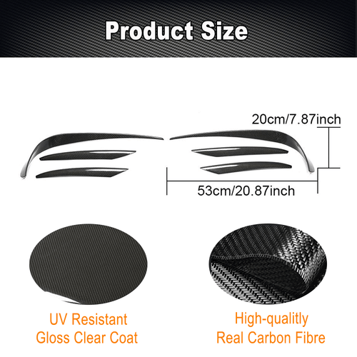 6PCS REAL CARBON Front Bumper Splitter Canard Fins For Benz W213 E400 E43 17-19 - Bild 7 von 12