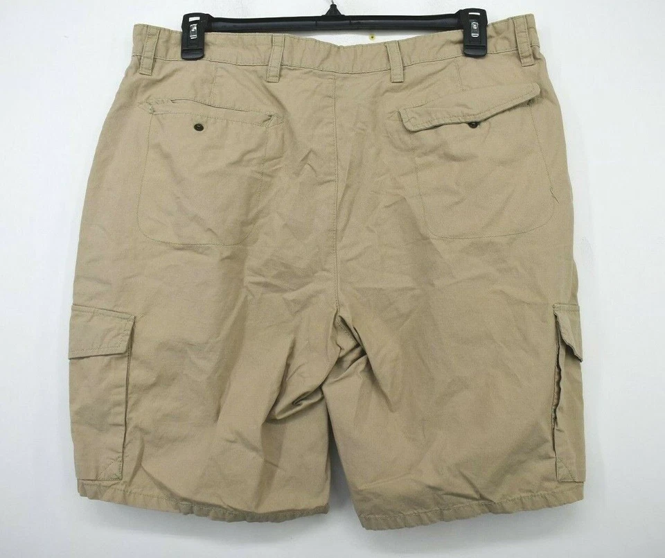 Merona Womens Tan Flat Front Hiking Tracking Casual Cotton Cargo Shorts 38 - Image 2 of 4