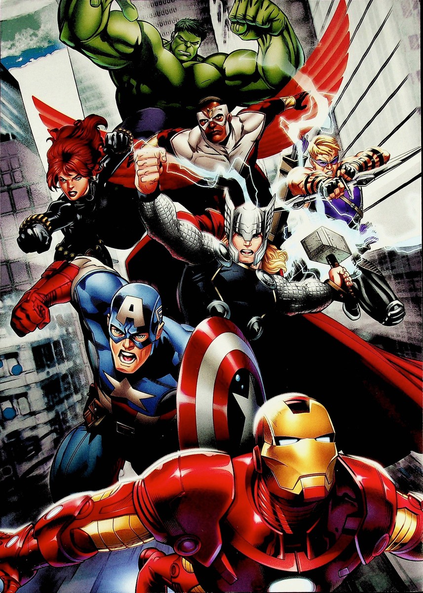Hulk Black Widow Falcon Hawkeye Thor Iron Man Captain America - Main Image