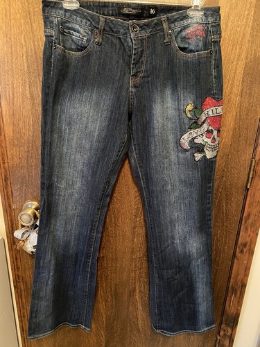 Ed Hardy Womans Jeans size 16 Love 