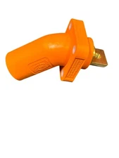 Hubbell HBLMRABO Single Pole 300/400A Male Bus Receptacle ANGLED ORANGE