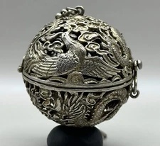 ancient near eastern cleaned silver openwork astrological amulet very rare