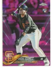 2018 Topps Chrome Pink Refractor #13 Miguel Gomez RC GIANTS