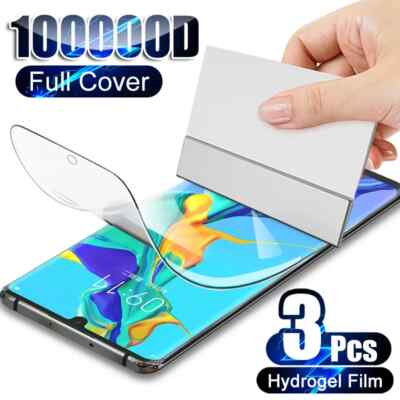 3Pcs Full Cover Screen Protector For Huawei P30 P50 P40 P20 Mate 30 20 10 40 Pro