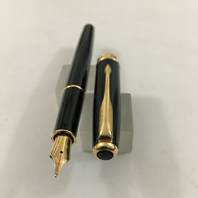 Parker Sonnet Black Laque Gold trim FP PJ Gold plated M France Excellent