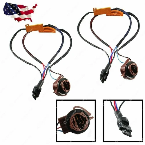 2x 3157 4157 Load Resistor Fix Hyper Flash For LED Switchback Turn Signal Light