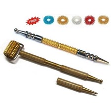 Sujok Acupressure Metal Probe 2in1 Metal Roller Jimmys  Center Double 10 Rings