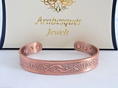 ARABESQUES TOP QUALITY Medium Celtic Knot copper magnetic bangle/bracelet AJMB