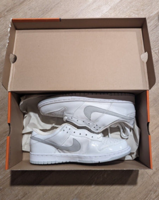 Size 10.5 - DS Nike Dunk Low Pro B White Neutral Grey Patent Leather