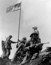 WWII AMERICAN FLAG GLOSSY POSTER PICTURE PHOTO iwo jima world war 2 army us 360