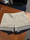 Damen Shorts J.Crew schwarz/creme gepunktet Stretch Reißverschluss Baumwolle-Elasthan Gr. 4