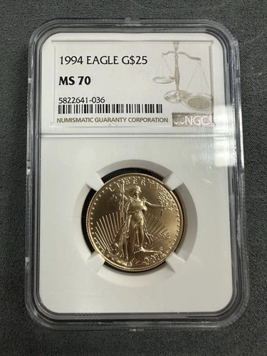 1994 Gold Eagle $25 1/2 Oz NGC MS70