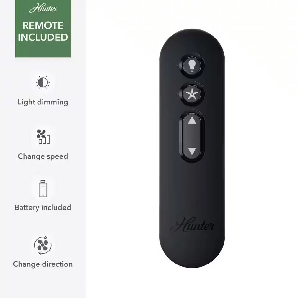 Hunter Fan 44 in Casual Matte White Indoor Ceiling Fan with LED Light and Remote - Image 2 of 4