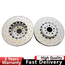 1Pair Fit BMW M2 M3 M4 Front Drilled Brake Discs 34112284809/34112284810