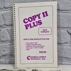 Apple II CENTRAL POINT SOFTWARE COPY II PLUS USER'S  MANUAL