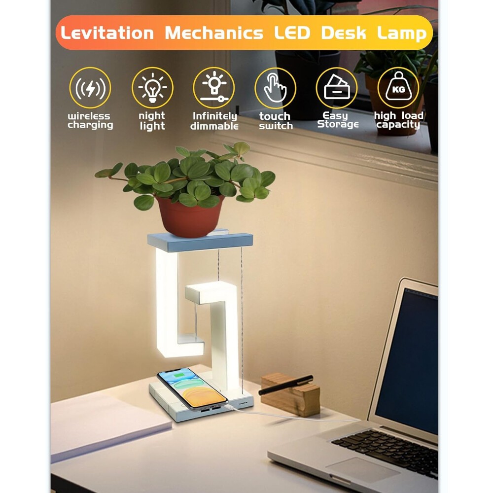 Levitating Balance Lamps Tensegrity Structural Night Light Wireless Charger thumbnail 7